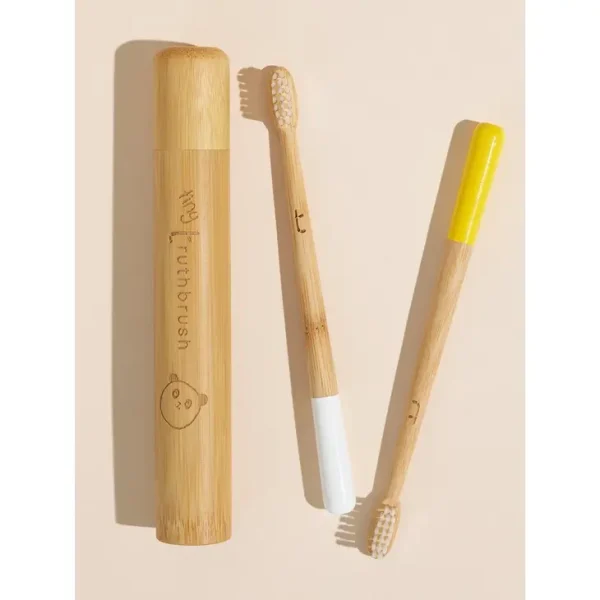 Sunshine Yellow Tiny Toothbrush with soft bristles - Image 4
