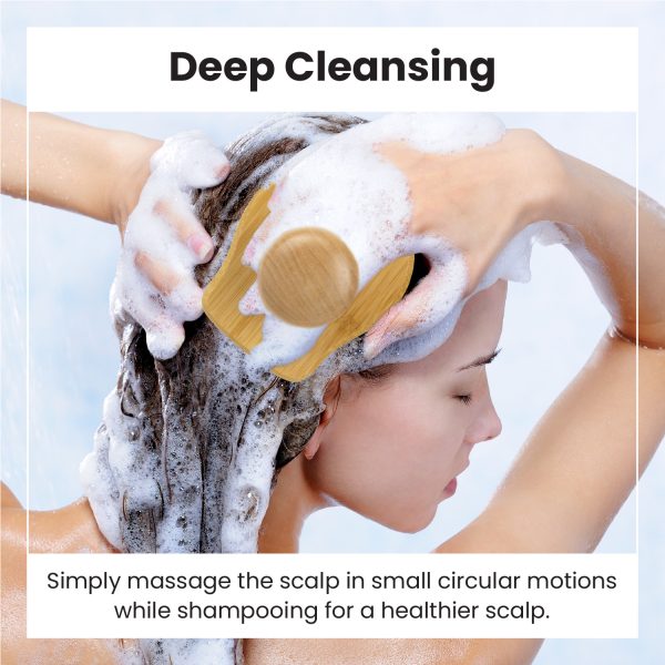 Bamboo Shampoo Scalp Brush - Image 2