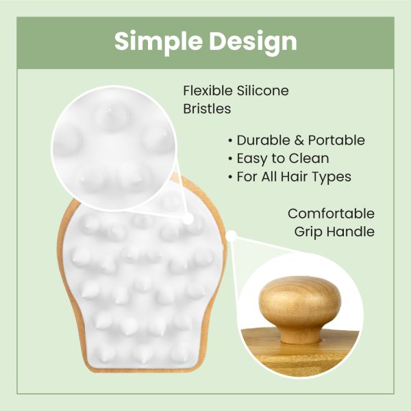 Bamboo Shampoo Scalp Brush - Image 3