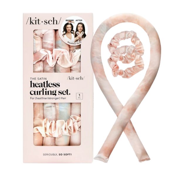 Satin Heatless Curling Set – Sunset Tie Dye