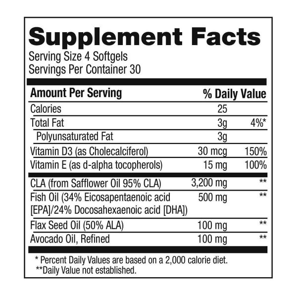 Ab Cuts Enhanced CLA Belly Fat Formula 3,200 mg - 240 Softgels - Image 3