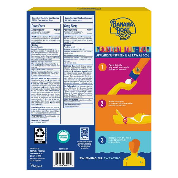 Banana Boat Sport Ultra Performance Sunscreen Pack Broad Spectrum SPF 50 - Image 2