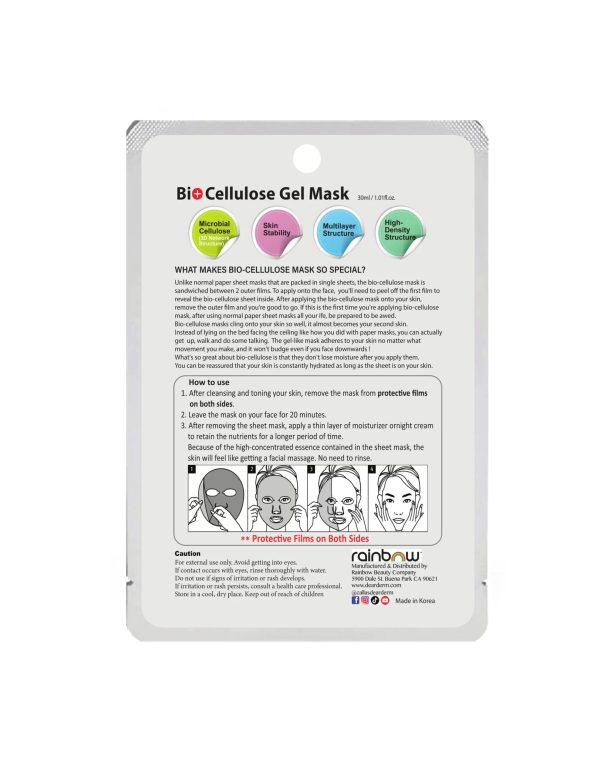 Bio-Cellulose Face Gel Mask - EGF 1ct - Image 2