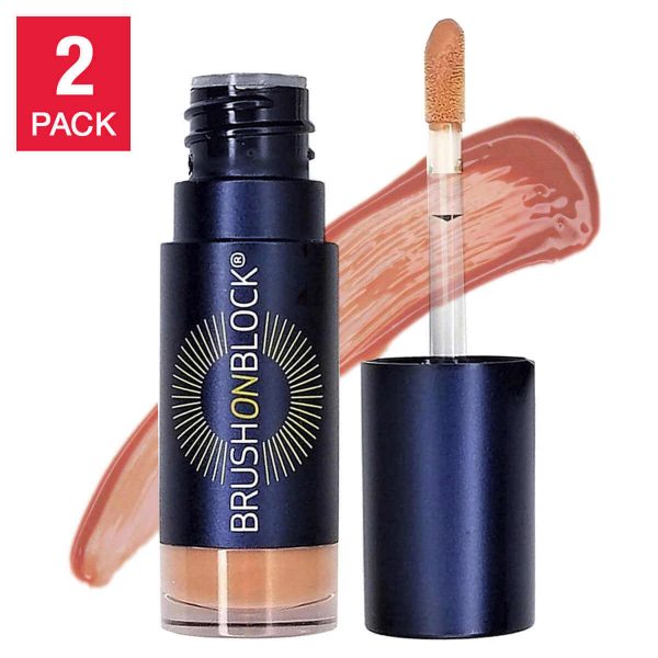 Brush on Sun Block SPF 32 Protective Lip Oil - Nude Tint - 0.2 oz - 2-pack
