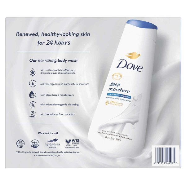 Dove Deep Moisture Body Wash 23 oz - 3-pack - Image 2