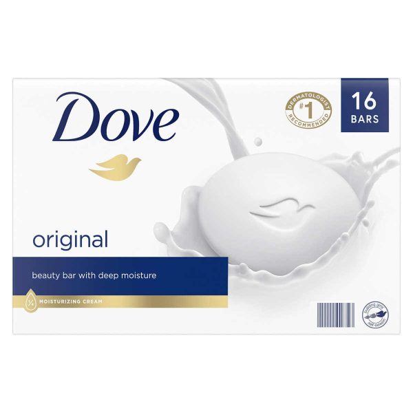 Dove Moisturizing Beauty Bar Soap Original 3.75 oz - 16 Bars