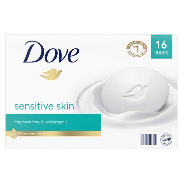 Dove Moisturizing Beauty Bar Soap Sensitive Skin 3.75 oz - 16 Bars