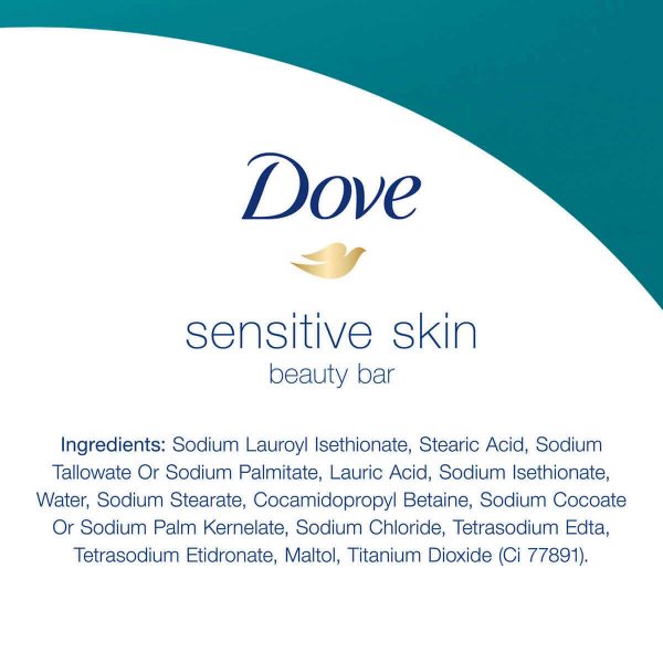 Dove Moisturizing Beauty Bar Soap Sensitive Skin 3.75 oz - 16 Bars - Image 3
