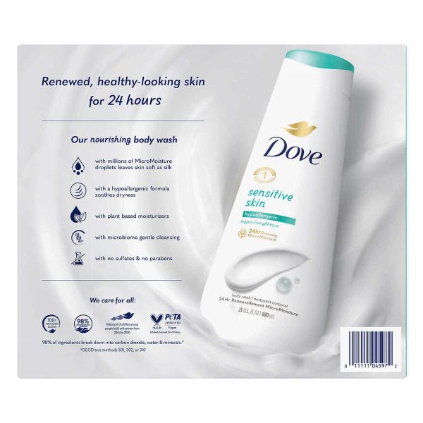 Dove Sensitive Skin Body Wash - 3-pack - Image 2