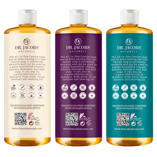 Dr. Jacobs Naturals Pure Castile Soap Variety Pack - 32 oz - 3-count - Image 3