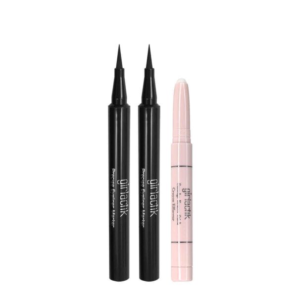 Girlactik Precise Eyeliner Marker Duo With Bonus Smudge Eraser Stick