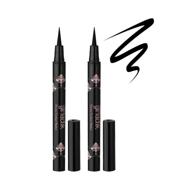 Girlactik Precise Eyeliner Marker Duo With Bonus Smudge Eraser Stick - Image 2