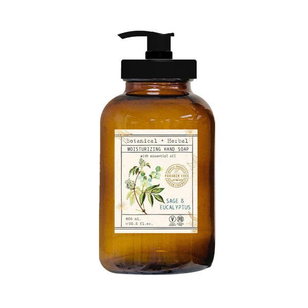 Home and Body Botanical + Herbal Hand Soap Glass Bottles - 8-pack - Image 4