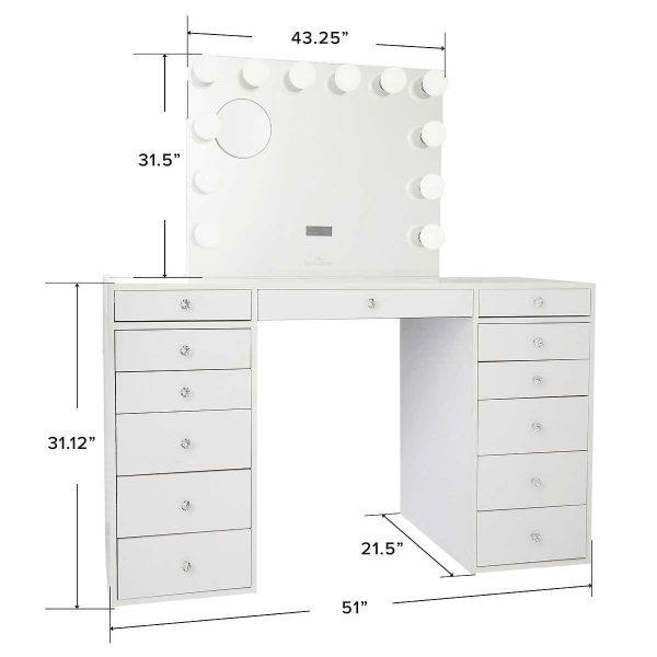 Impressions Vanity Slaystation with Lighted Mirror - Image 5