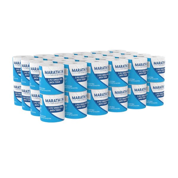 Marathon Jumbo Roll Bath Tissue, 2-Ply, 900 ft Rolls, 6 Rolls - Image 4