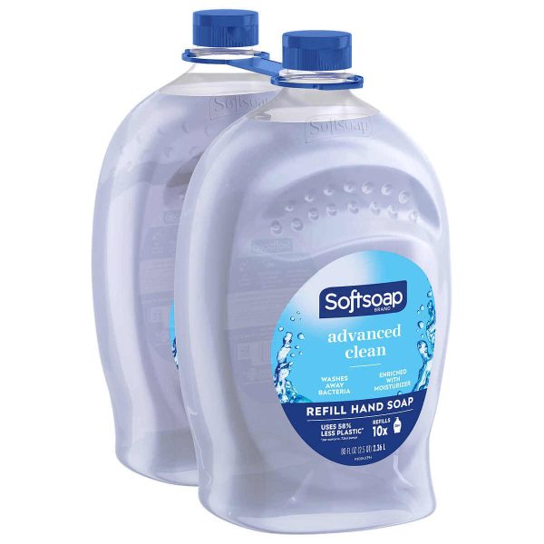 Softsoap Advanced Clean Liquid Hand Soap Refill 80 oz - 2-pack