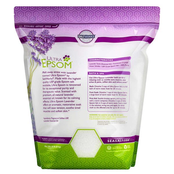 Ultra Epsom Lavender Bath Salts - 18 Pound Bag - Image 2