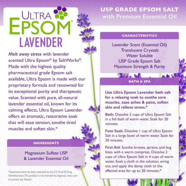 Ultra Epsom Lavender Bath Salts - 18 Pound Bag - Image 3