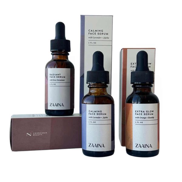 ZAAINA Radiant Glow Face Serum Trio - 1 fl oz each
