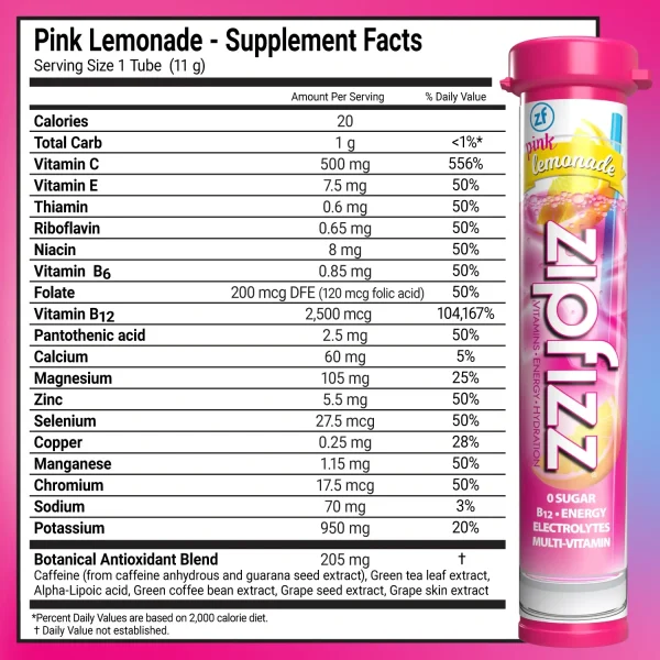 Zipfizz Multi-Vitamin Energy Hydration Drink Mix - 30 Tubes - Image 12