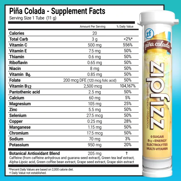 Zipfizz Multi-Vitamin Energy Hydration Drink Mix - 30 Tubes - Image 10