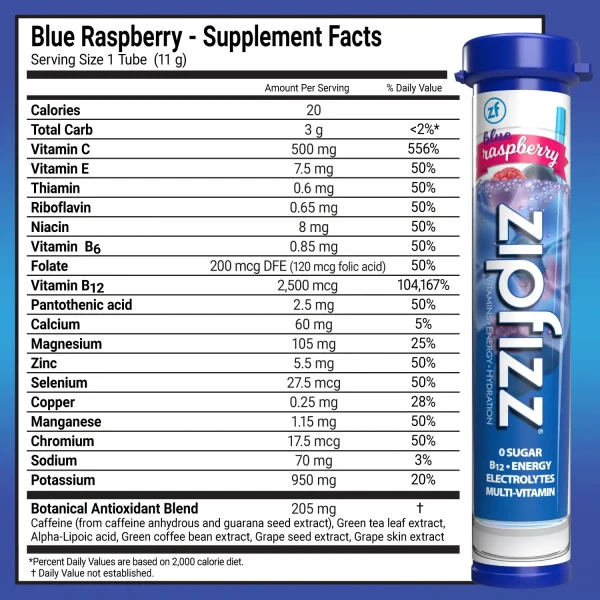 Zipfizz Multi-Vitamin Energy Hydration Drink Mix - 30 Tubes - Image 4